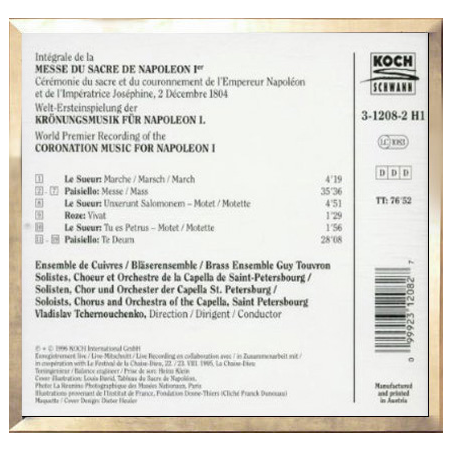 CD of Napoleon's Coronation music